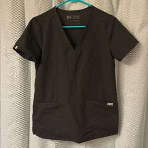 Casma three pocket scrub top, size xs, black